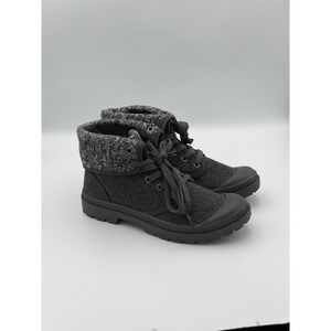 Rocket Dog Pilot Charcoal Cuffed Ankle Boots Combat Style Women's 7.5